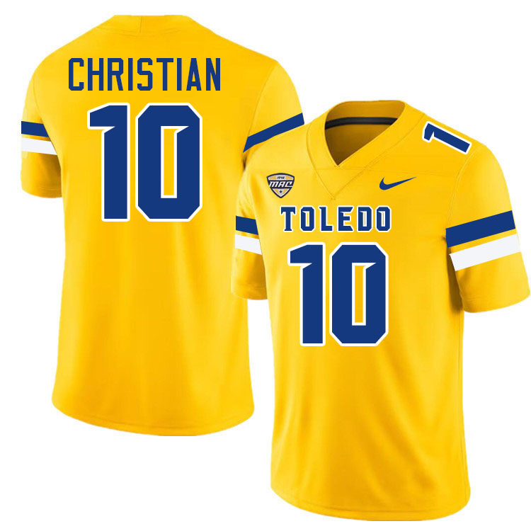 Kenji Christian Toledo Jersey,Toledo Rockets College Football Jersey Youth College-Gold